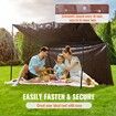 Tarp Waterproof Tarpaulin 10 x 12 ft 16 Mil Plastic Poly Tear UV Resistant