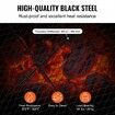 X-Marks Fire Pit Grill Grate, Rectangle Cooking Grate, Heavy Duty Steel Campfire BBQ Grill Grid with Handle & Support X Wire, Portable Camping Cookware for Outside Party Gathering, 81 cm Black, 32x15in
