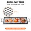 X-Marks Fire Pit Grill Grate, Rectangle Cooking Grate, Heavy Duty Steel Campfire BBQ Grill Grid with Handle & Support X Wire, Portable Camping Cookware for Outside Party Gathering, 81 cm Black, 32x15in