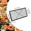 X-Marks Fire Pit Grill Grate, Rectangle Cooking Grate, Heavy Duty Steel Campfire BBQ Grill Grid with Handle & Support X Wire, Portable Camping Cookware for Outside Party Gathering, 81 cm Black, 32x15in