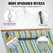 Double Quilted Fabric Hammock, 12 FT Double Hammock with Hardwood Spreader Bars, 2 Person Quilted Hammock with Detachable Pillow and Chains for Camping Outdoor Patio Yard Beach, 480 lbs Capacity