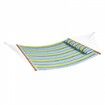 Double Quilted Fabric Hammock, 12 FT Double Hammock with Hardwood Spreader Bars, 2 Person Quilted Hammock with Detachable Pillow and Chains for Camping Outdoor Patio Yard Beach, 480 lbs Capacity