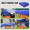 Tarp Waterproof Tarpaulin 10x12 ft 5Mil Plastic Poly Tear UV Resistant