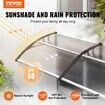 Window Door Awning Canopy 40" x 40", UPF 50+ Polycarbonate Entry Door Outdoor Window Awning Exterior, Front Door Overhang Awning for Sun Shutter, UV, Rain, Snow Protection, Hollow Sheet