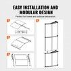 Window Door Awning Canopy 40" x 40", UPF 50+ Polycarbonate Entry Door Outdoor Window Awning Exterior, Front Door Overhang Awning for Sun Shutter, UV, Rain, Snow Protection, Hollow Sheet