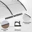 Window Door Awning Canopy 40" x 40", UPF 50+ Polycarbonate Entry Door Outdoor Window Awning Exterior, Front Door Overhang Awning for Sun Shutter, UV, Rain, Snow Protection, Hollow Sheet