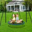 Spider Web Saucer Swing 40 Inch Round Swings for Kids Outdoor 750 lbs