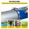 Discharge Hose, 51 mm x 32 m, PVC Fabric Lay Flat Hose, Heavy Duty Backwash Drain Hose with Clamps, Weather-proof & Burst-proof, Ideal for Swimming Pool & Water Transfer, Blue