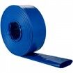 Discharge Hose, 51 mm x 32 m, PVC Fabric Lay Flat Hose, Heavy Duty Backwash Drain Hose with Clamps, Weather-proof & Burst-proof, Ideal for Swimming Pool & Water Transfer, Blue