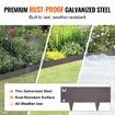 Steel Landscape Edging, 5-pack Steel Garden Edging Borders, 39" L x 5" H Strips, Hammer-in Edging Border, Bendable Metal Landscape Edging for Yard, Garden, Lawn, 3.15" Spike Height, Rustic Brown