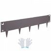 Steel Landscape Edging, 5-pack Steel Garden Edging Borders, 39" L x 5" H Strips, Hammer-in Edging Border, Bendable Metal Landscape Edging for Yard, Garden, Lawn, 3.15" Spike Height, Rustic Brown