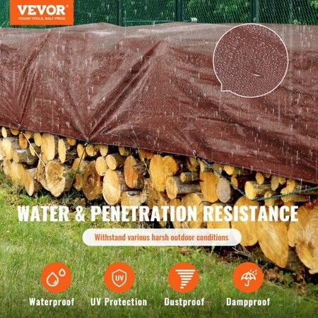 Tarp Waterproof Tarpaulin 12 x 20 ft 16 Mil Plastic Poly Tear UV Resistant
