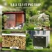 Clear Vinyl Tarp 9.8 x 13.1 ft Clear Vinyl Patio Enclosure with Grommets