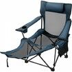 Reclining Folding Camp Chair with Footrest Mesh Lounge Chaise