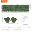 Ivy Privacy Fence, 39 x 158in Artificial Green Wall Screen, Greenery Ivy Fence with Mesh Cloth Backing and Strengthened Joint, Faux Hedges Vine Leaf Decoration for Outdoor Garden, Yard, Balcony