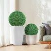 Artificial Topiaries Boxwood Trees, 24鈥?Tall (2 Pieces), Ball-Shape Faux Topiaries Plant, All-year Green Feaux Plant Decorative Balls for Backyard, Balcony,Garden, Wedding and Home D茅cor