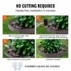 Steel Landscape Edging, 5-pack Steel Garden Edging Borders, 39" L x 4" H Strips, Hammer-in Edging Border, Bendable Metal Landscape Edging for Yard, Garden, 3.15" Spike Height, Rustic Brown