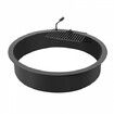 Fire Pit Ring w/ BBQ Fire Ring 40 Inch Outer Steel DIY Campfire Firepit