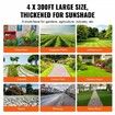 4FTx300FT Premium Heavy Duty Weed Barrier Landscape Fabric, 3.2OZ Woven Geotextile Fabric Under Gravel, High Permeability for Weed Blocker Weed Mat, Driveway Fabric, Weed Control Garden Cloth