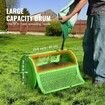 24" Compost Spreader Peat Moss Spreader Push/Tow-Behind Lawn Roller Green