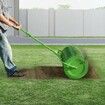 24" Compost Spreader Peat Moss Spreader Push/Tow-Behind Lawn Roller Green