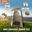 Camping Shower Tent, 66" x 66" x 87" 1 Room Oversize Outdoor Portable Shelter, Privacy Tent with Detachable Top, Pockets, Hanging Rope and Clothesline, for Dressing, Changing, Toilet, Bathroom