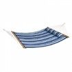 Double Quilted Fabric Hammock, 12 FT Double Hammock with Hardwood Spreader Bars, 2 Person Quilted Hammock with Detachable Pillow and Chains for Camping Outdoor Patio Yard Beach, 480 lbs Capacity
