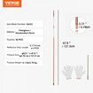 Driveway Markers, 30 PCS 121.5cm, 0.78cm Diameter, Orange Fiberglass Poles Snow Stakes with Reflective Tape, 30cm Steel Drill Bit & Protection Gloves for Parking Lots, Walkways Easy Visibility