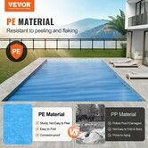 Solar Pool Cover, 24 x 12 ft Rectangle Solar Blanket for Pools, Inground Above Ground Swimming Pool Solar Cover, 8 mil Solar Covers Blue