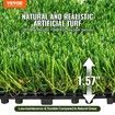Artifical Grass Tiles Interlocking Turf Deck Set, 18 Pack - 12"x12", Synthetic Fake Grass Self-draining Mat Flooring Decor Pad, Perfect For Multi-Purpose Indoor Outdoor Entryway Scraper Dog Mats