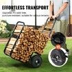 Firewood Log Cart Wood Mover Hauler 250 lbs Capacity on PU Wheels Dolly