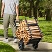 Firewood Log Cart Wood Mover Hauler 250 lbs Capacity on PU Wheels Dolly