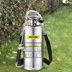 2Gal Stainless Steel Sprayer, Set with 20\" Wand& Handle& 3FT Reinforced Hose, Hand Pump Sprayer with Pressure Gauge&Safety Valve, Adjustable Nozzle Suitable for Gardening and Sanitizing