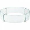 Fire Pit Wind Guard, Glass Flame Guard, Round Glass Shield, 1/4-Inch Thick Fire Table, Clear Tempered Glass Flame Guard, Aluminum Alloy Feet for Propane, Gas, Outdoor (23 x 23 x 6 Inch)