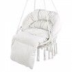 Hammock Swinging Chair Macramé Hanging Chair with Cushion Indoor & Outdoor
