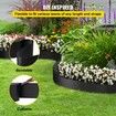 Landscape Edging, 25.4cm Depth 18.29m Total Length, Recycled HDPE Coiled Terrace Board, Flexible Bender Border for Landscaping, Lawn, Garden, Yard, Against Invading Weeds, Black