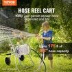 Hose Reel Cart, Hold Up to 53.3m of 15.9mm Hose (Hose Not Included), Garden Water Hose Carts Mobile Tools with Wheels, Heavy Duty Powder-coated Steel Outdoor Planting for Garden, Yard, Lawn
