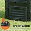 Garden Compost Bin 300 L, BPA Free Composter, Large Capacity Outdoor Composting Bin with Top Lid and Bottom Door, Easy Assembling, Lightweight, Fast Creation of Fertile Soil