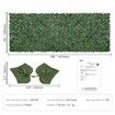 Ivy Privacy Fence, 59 x 158in Artificial Green Wall Screen, Greenery Ivy Fence w/ Mesh Cloth Backing and Strengthened Joint, Faux Hedges Vine Leaf Decoration for Outdoor Garden, Yard, Balcony