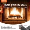 Fireplace Log Grate, 762mm Heavy Duty Fireplace Grate with 6 Support Legs, 19.05mm Solid Powder-coated Steel Bars, Log Firewood Burning Rack Holder for Indoor and Outdoor Fireplace