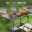 Folding Camping Table, Outdoor Portable Side Tables, Lightweight Fold Up Table, Aluminum & Steel Ultra Compact Work Table with Large Storage and Carry Bag, For Beach, Picnic, Travel, 24x16 inch