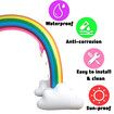 Inflatable Rainbow Cloud Sprinkler Toys,8 x 5.5 Ft Summer Sprinkler Backyard Water Park Supply for Kids