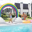 Inflatable Rainbow Cloud Sprinkler Toys,8 x 5.5 Ft Summer Sprinkler Backyard Water Park Supply for Kids