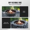 Fire Pit Ring Round 44 Inch Outer Steel Liner DIY Campfire Ring Firepit