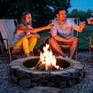 Fire Pit Ring Round 44 Inch Outer Steel Liner DIY Campfire Ring Firepit