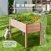 Raised Garden Bed, 47.2 x 22.8 x 30 inch Wooden Planter Box, Elevated Outdoor Planting Boxes with Legs, for Growing Flowers/Vegetables/Herbs in Backyard/Garden/Patio/Balcony, Burlywood