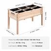 Raised Garden Bed, 47.2 x 22.8 x 30 inch Wooden Planter Box, Elevated Outdoor Planting Boxes with Legs, for Growing Flowers/Vegetables/Herbs in Backyard/Garden/Patio/Balcony, Burlywood