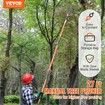 Manual Pole Saw, 2.24 m-8.24 m Extendable Tree Pruner, Sharp Steel Blade High Branches Trimming, Manual Branch Trimmer with Lightweight 8 Fiberglass Handles, for Pruning Palms and Shrubs