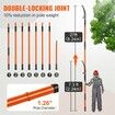 Manual Pole Saw, 2.24 m-8.24 m Extendable Tree Pruner, Sharp Steel Blade High Branches Trimming, Manual Branch Trimmer with Lightweight 8 Fiberglass Handles, for Pruning Palms and Shrubs