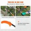 Manual Pole Saw, 2.24 m-8.24 m Extendable Tree Pruner, Sharp Steel Blade High Branches Trimming, Manual Branch Trimmer with Lightweight 8 Fiberglass Handles, for Pruning Palms and Shrubs